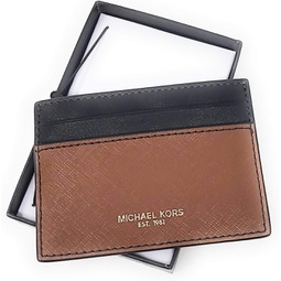 Michael Kors Andy Leather Card Case/Wallet (Black/Brown)