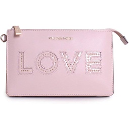Michael Michael Kors Medium Gusset Leather Love Wristlet in Soft Pink