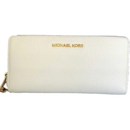 Michael Kors Jet Set Travel Large Travel Leather Continental Wallet (Light Cream)