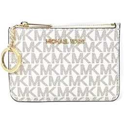 Michael Kors Jet Set Travel Small Top Zip Coin Pouch with ID Holder - PVC Coated Twill