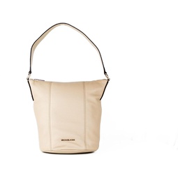Michael Kors Brooke Medium Leather Shoulder Bucket Bag - Bisque