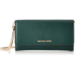Michael Kors Large Two-tone Leather Convertible Chain Wallet, Women’s Multicolour (Rcng Grn Mlt), 3.8x10.1x19.7 cm (B x H T)