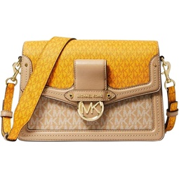 Michael Kors Womens Jessie Medium Two-Tone Logo Shoulder Bag in Sunshine Multi, Style 30S0SI6L2V.