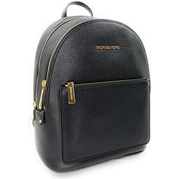 Michael Kors 35T1G4AB2L Black With Gold Hardware Adina Medium Pebbled Leather Backpack