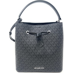Michael Kors Suri Large Bucket Backpack Handbag Black PVC