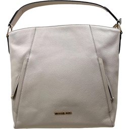 Michael Kors Evie Large Leather Hobo Shoulder Bag (Light Cream)
