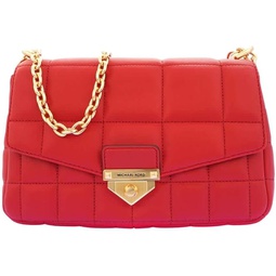 Michael Kors Ladies SoHo Large Quilted Leather Shoulder Bag - Crimson