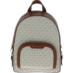 Michael Kors Abbey Jaycee Medium Backpack Vanilla Multi MK Signature