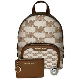 Michael Kors Jaycee MD Backpack bundled with SM TZ Coinpouch Wallet Purse Hook (Luggage Signature MK)