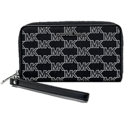 Michael Kors Jet Set Travel Large Phone Case Wristlet Wallet MK Black Multi