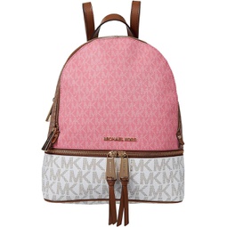 Michael Kors Rhea Zip Medium Backpack Tea Rose Multi One Size