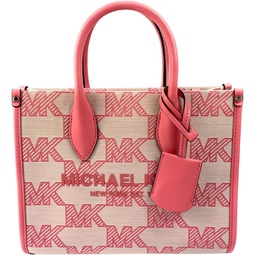 Michael Kors Mirella Small Logo Jacquard Crossbody Bag in Tea Rose