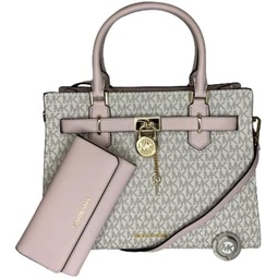 MICHAEL Michael Kors Hamilton MD Satchel bundled with Trifold Wallet and Purse Hook