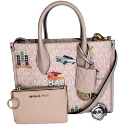 Michael Kors Mirella Small Shopper Top Zip Bag bundled SM TZ Coinpouch and Purse Hook (Miami)