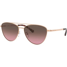 Michael Kors Womens Barcelona MK1056 MK/1056 110867 Rose Gold Sunglasses 58mm