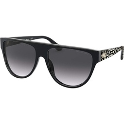 Michael Kors Womens Barrow MK2111 MK/2111 30058G Black Square Sunglasses 57mm