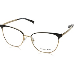 Michael Kors NAO MK3018 Eyeglass Frames 1195-54 - Matte Black/pale Gold-tone MK3018-1195-54