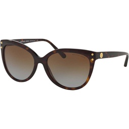 Michael Kors JAN MK2045 Sunglasses 3006T5-55 - Dark Tortoise Acetate Frame, Brown MK2045-3006T5-55