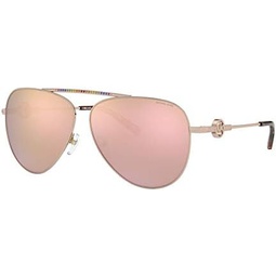 Michael Kors 59 mm Salina Aviator Metal Sunglasses MK1066B