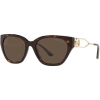 Michael Kors Woman Sunglasses Dark Tortoise Frame, Dark Brown Solid Lenses, 54MM