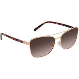 Michael Kors Stratton Brown Rose Gradient Aviator Ladies Sunglasses MK1096 110814 59
