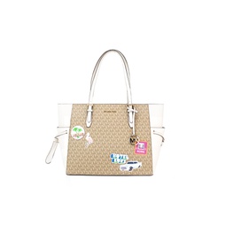 gilly large travel miami print signature pvc tote handbag womens purse