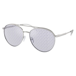 womens arches 58mm silver sunglasses mk1138-1153r0-58