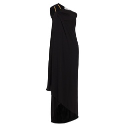 Toga One-Shoulder Gown