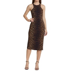Cheetah Print Sheath Dress