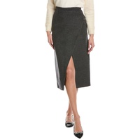 scissor wool, angora, & cashmere-blend skirt