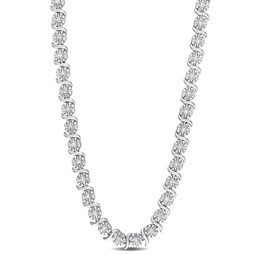 1/2ct tdw diamond necklace in sterling silver