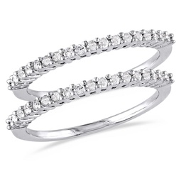 1/3ct tdw diamond 2-piece anniversary ring set in sterling silver