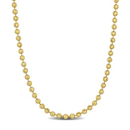 3mm diamond cut ball chain necklace in 10k yellow gold - 16 in