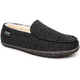 Minnetonka Men’s Eco Elm - Slip-On Casual Loafers Designed with Recycled Berber Lining, Removable Contoured Footbed, MinnTREAD Rubber with Rice Husk Sole, and Repurposed Fabric Upp