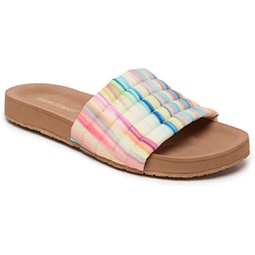 Minnetonka Heidi - Comfy Slides for Women Featuring Vibrant Fabric Print Design, Classic Slip-On Style, Contoured EVA Footbed, Rubber Outsole, and Fabric Upper