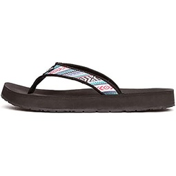 Minnetonka Hedy Sandal - Women’s Beach Flip Flops Handcrafted with Soft Denim or Woven Fabric Accents, and Contoured Footbed