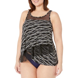 Miraclesuit Linked In Mirage Tankini Top