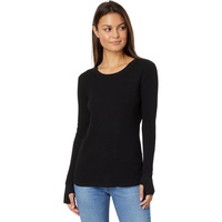 Womens Mod-o-doc Washed Cotton Modal Thermal Long Sleeve Crew Neck Tee