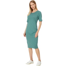Womens Mod-o-doc Short Sleeve Gathered Sideseam Midi Dress