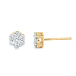 14k yellow gold earrings with 0.52 ct. diamonds
