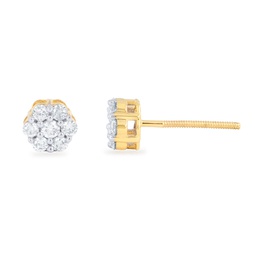 14k yellow gold earrings with 0.4 ct. diamonds
