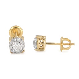 14k yellow gold earrings with 0.34 ct. diamonds
