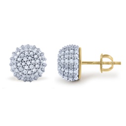 10k yellow gold earrings with 0.74 ct. diamonds
