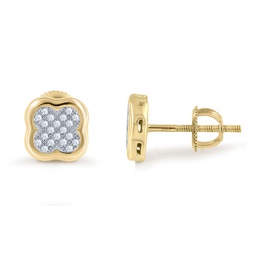 10k yellow gold earrings with 0.21 ct. diamonds