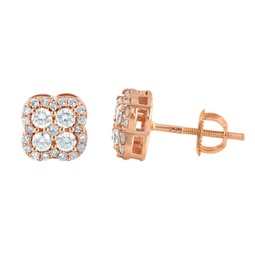 14k rose gold earrings with 0.5 ct. diamonds