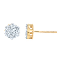 14k yellow gold earrings with 0.73 ct. diamonds