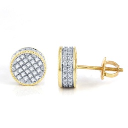 14k yellow gold earrings with 0.16 ct. diamonds