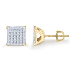 10k yellow gold earrings with 0.3 ct. diamonds