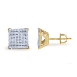 10k yellow gold earrings with 0.39 ct. diamonds