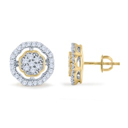 10k yellow gold earrings with 0.14 ct. diamonds